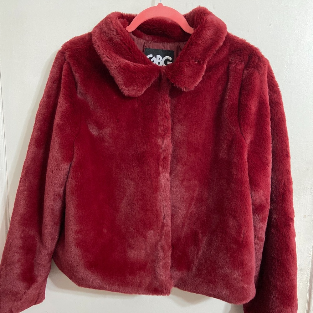 NWT Guess faux fur jacket